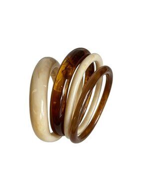 4 Pcs Women's Chunky Acrylic Bangles Bracelet